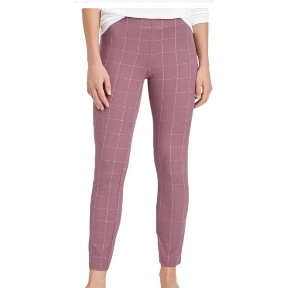 a new day Women’s Dusty Roast Window Pane Ankle Pants Size 14